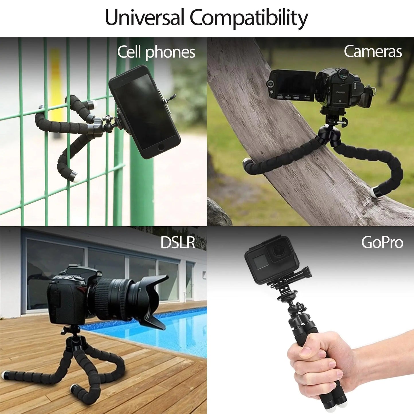 Octopus Tripod Universal Adjustable Stand Phone Holder for iPhone Camera